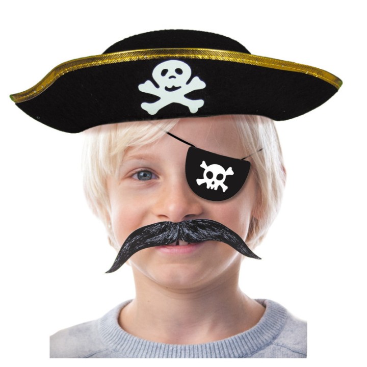 Chapeau feutre pirate enfant noir – Accessoire déguisement