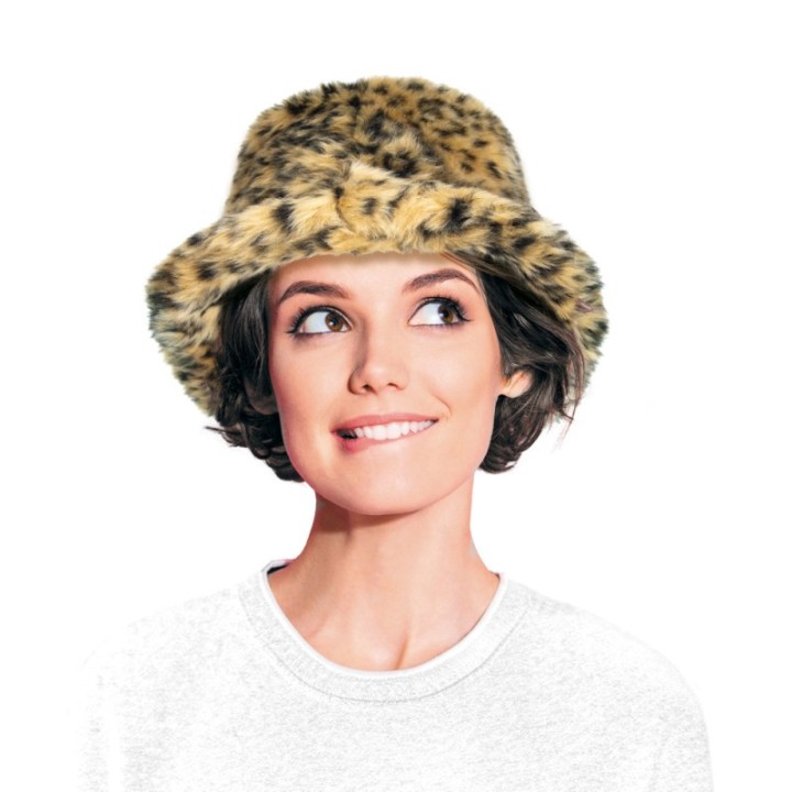 Bob fausse fourrure léopard – Accessoire carnaval