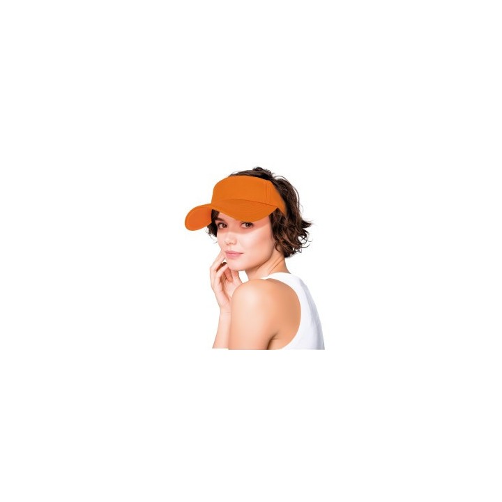 Visière tissu orange fluo – Accessoire coloré