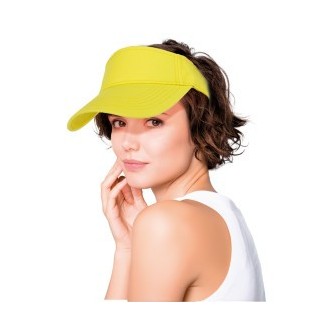 Visière tissu jaune fluo – Accessoire coloré