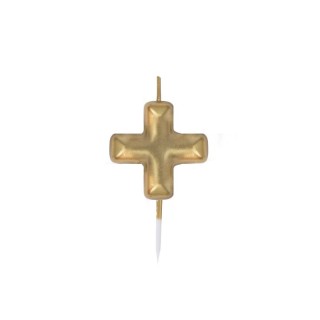 Bougie signe “+” or – Accessoire décoration gâteau