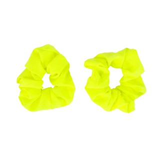 Chouchous jaune fluo x2 – Accessoire cheveux