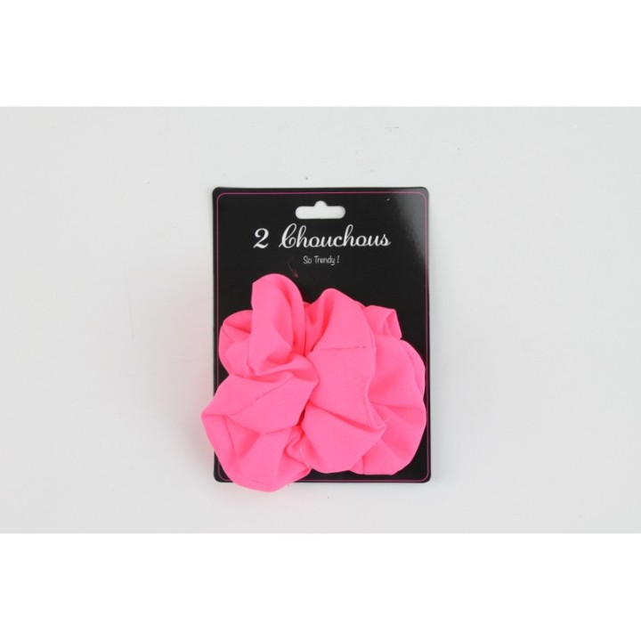 Chouchous rose fluo x2 – Accessoire cheveux