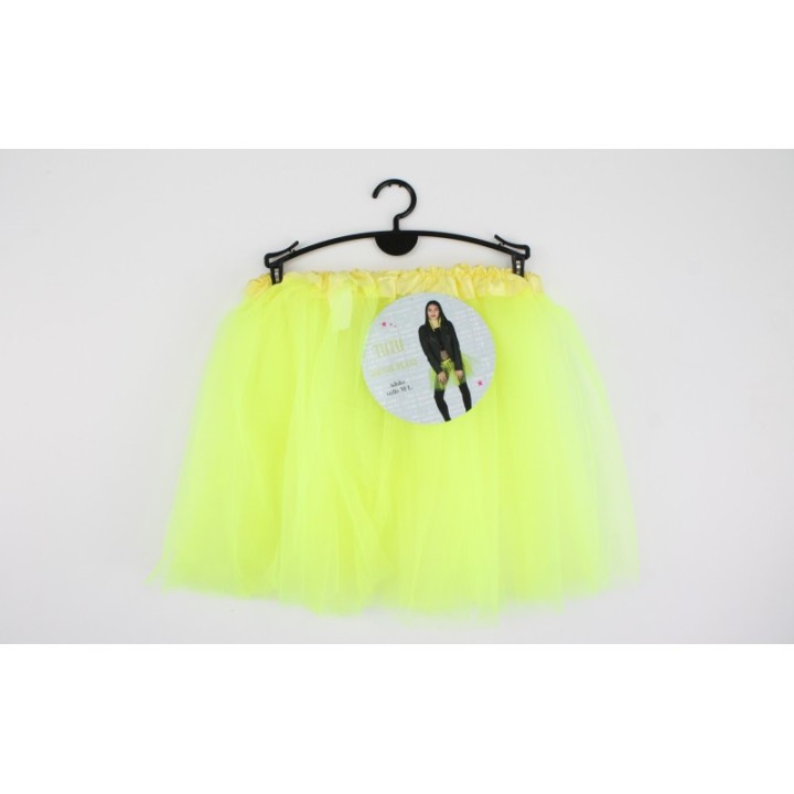 Tutu en tulle 35 cm jaune – Accessoire danse et déguisement