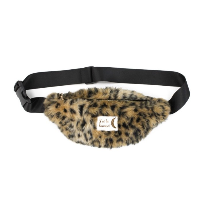 Sac banane fausse fourrure léopard – Accessoire déguisement