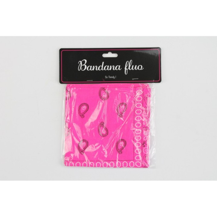 Bandana rose fluo – Accessoire coloré