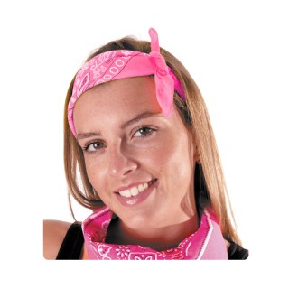Bandana rose fluo – Accessoire coloré