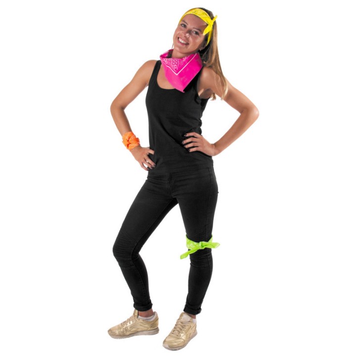 Bandana rose fluo – Accessoire coloré