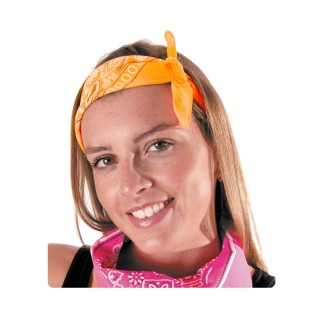 Bandana orange fluo – Accessoire coloré