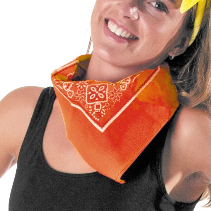 Bandana orange fluo – Accessoire coloré