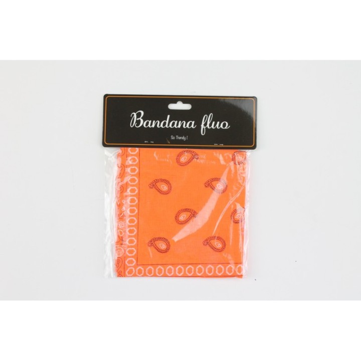 Bandana orange fluo – Accessoire coloré