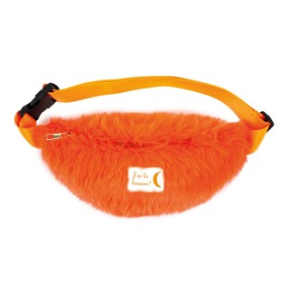 Sac banane fourrure orange fluo – Accessoire