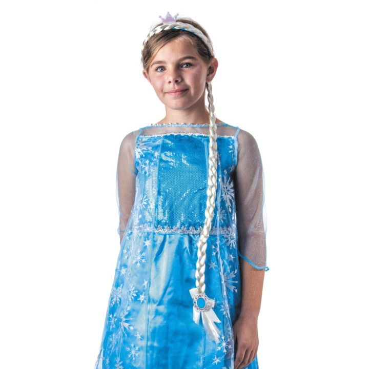Serre-tête tressé Princesse des Glaces – Accessoire féerique