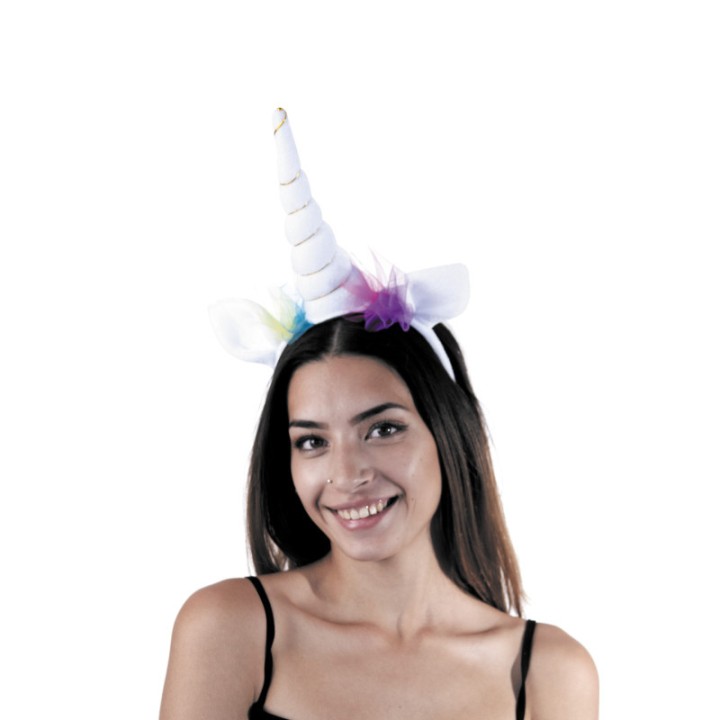 Serre-tête licorne blanc – Accessoire féerique