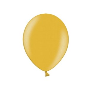 Ballon uni 12 cm métallisé or x 25