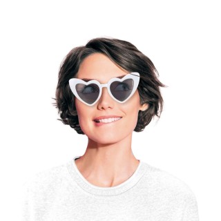 Lunettes cœur blanches – Accessoire