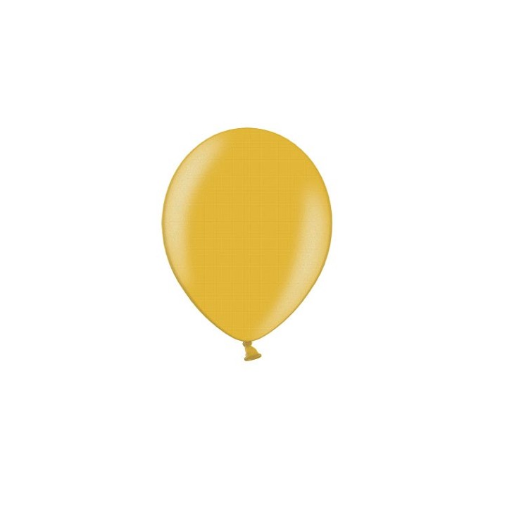 Ballon uni 27 cm métallisé or x 50