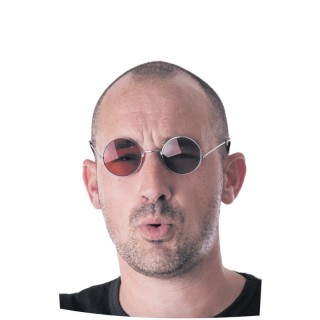 Lunettes hippie rouge – Accessoire rétro