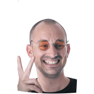 Lunettes hippie orange – Accessoire rétro