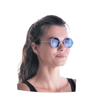 Lunettes hippie bleues – Accessoire rétro