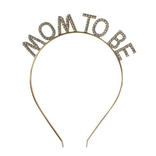 Serre-tête Mom to Be métal or – Accessoire fête