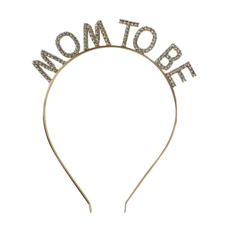 Serre-tête Mom to Be métal or – Accessoire fête