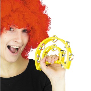 Tambourin jaune – Accessoire festif