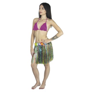 Jupe Hawaï multicolore 45 cm – Accessoire costume