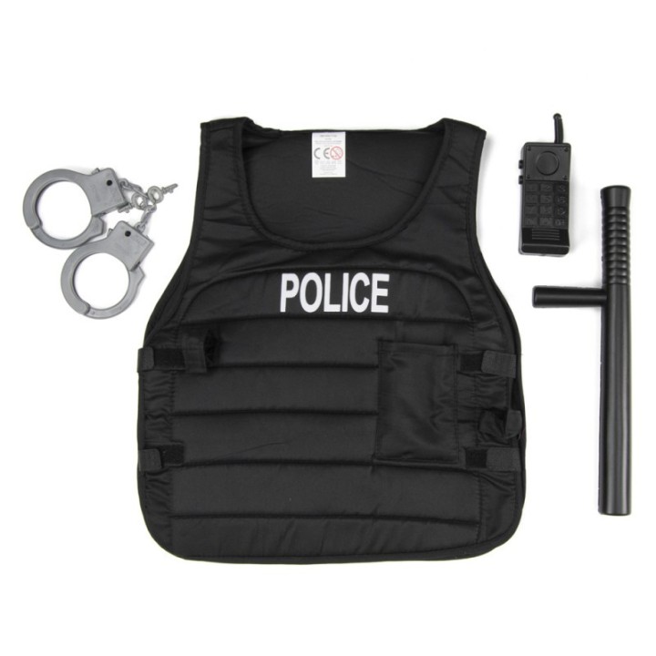 Set policier – gilet, menottes, matraque, talkie