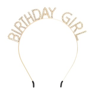 Serre-tête Birthday Girl métal or – Accessoire fête