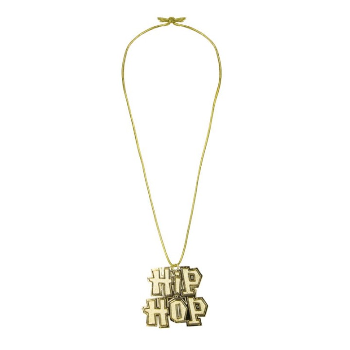 Collier Hip Hop or – Accessoire déguisement