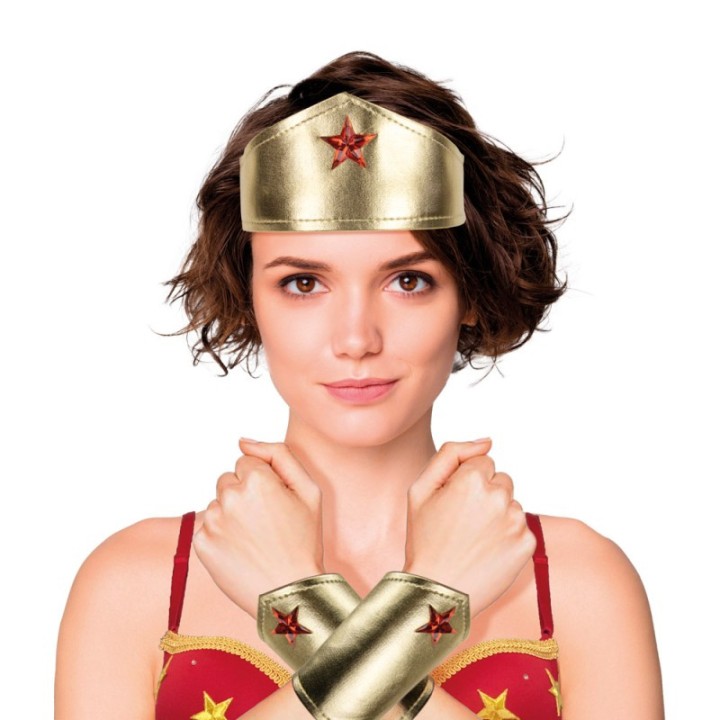 Set super héroïne or – Accessoires costume
