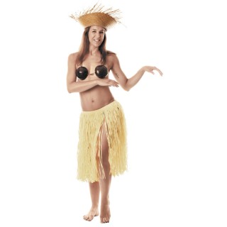 Jupe hawaï raphia naturel 60 cm – Accessoire costume