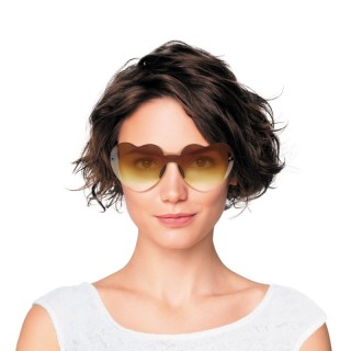 Lunettes festival cœur moka – Accessoire fête