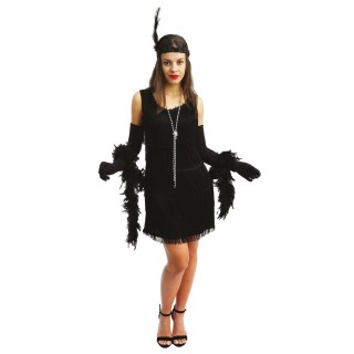 Costume adulte femme Charleston noir XXL – Déguisement