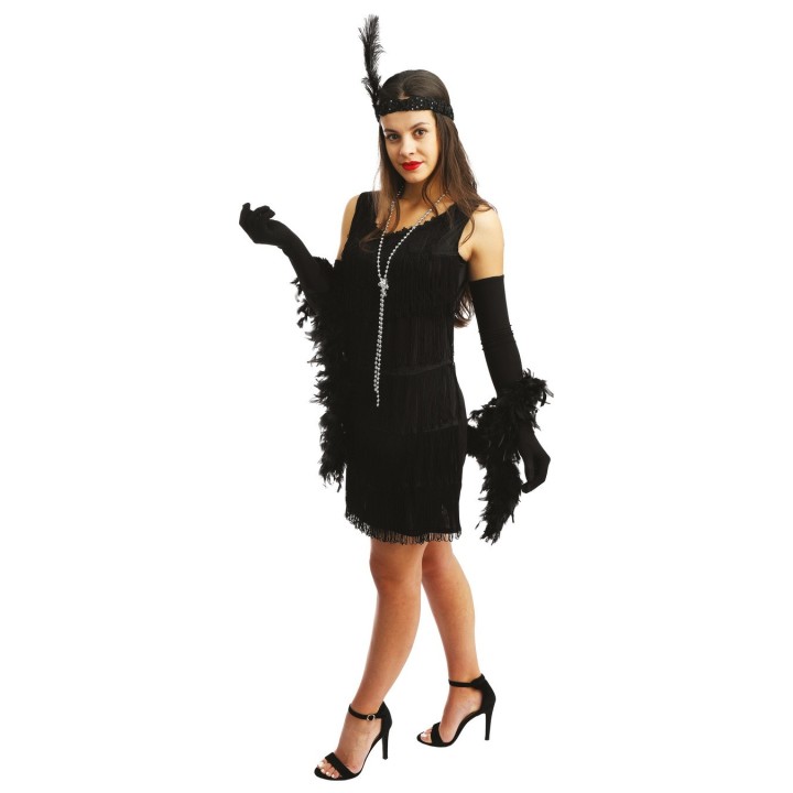 Costume adulte femme Charleston noir XXL – Déguisement