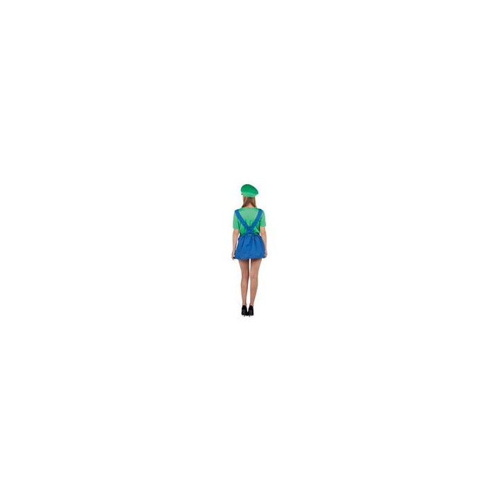 Costume adulte femme plombier vert – Déguisement