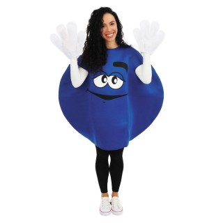 Costume adulte bonbon rond bleu – Déguisement