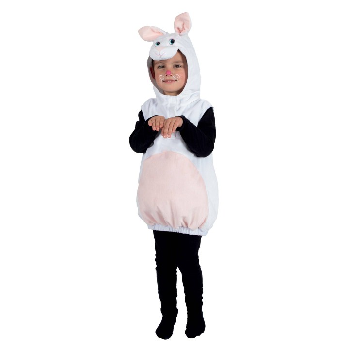 Costume enfant mixte de lapin blanc combinaison à capuche – Déguisement