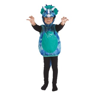 Costume enfant mixte de Dino bleu combinaison à capuche – Déguisement
