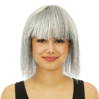 Perruque disco luxe argent – Accessoire déguisement