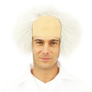 Perruque savant fou blanche – Accessoire déguisement