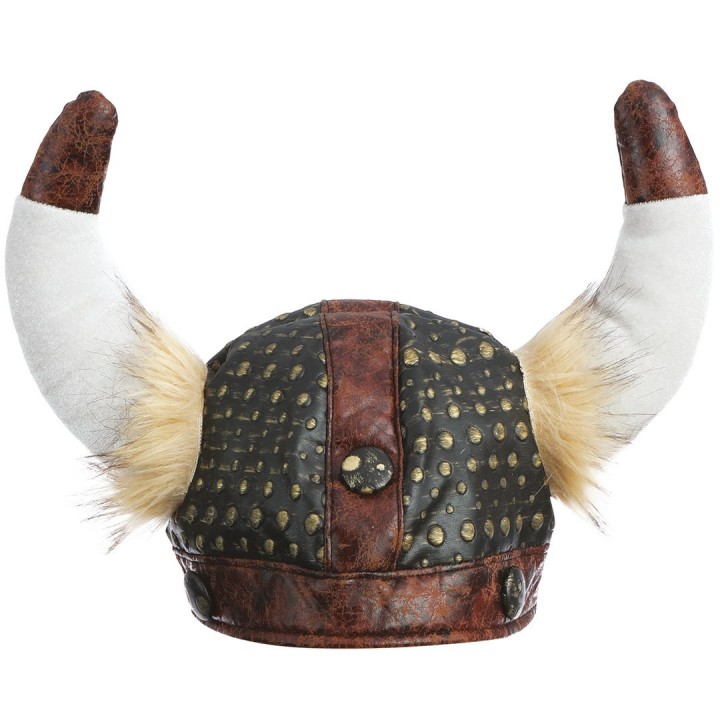 Casque viking effet cuir – Accessoire déguisement