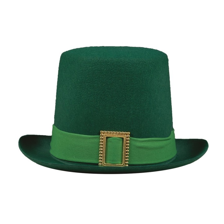Chapeau haut-de-forme satin vert – Accessoire Saint-Patrick