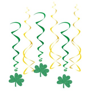 Décoration Saint-Patrick spirales trèfles x12 – Décoration fête