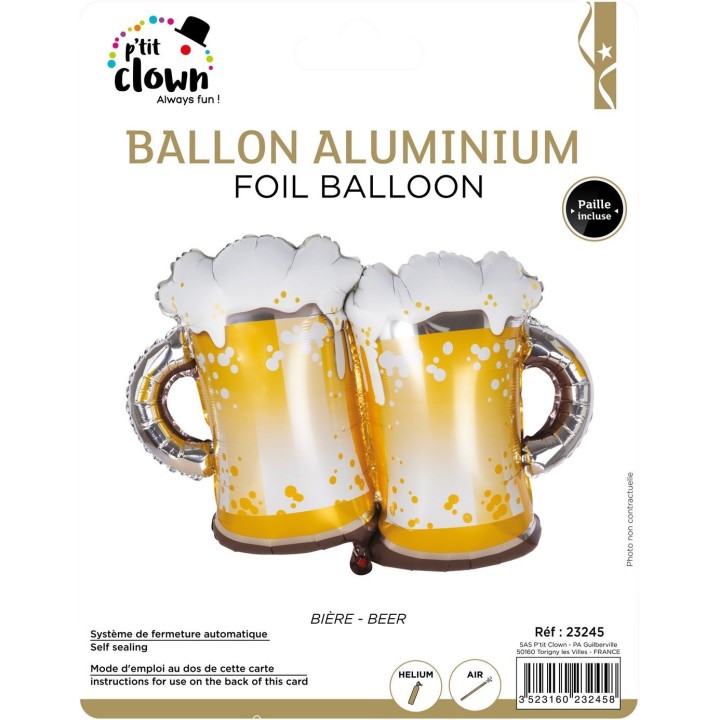 Ballon alu chope de bière Saint-Patrick – Décoration fête