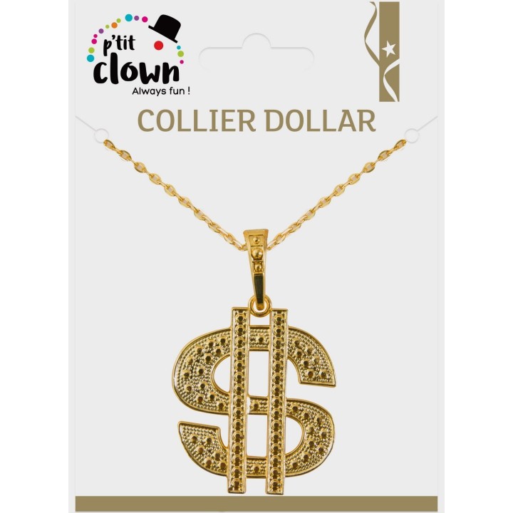 Collier dollar – Accessoire déguisement
