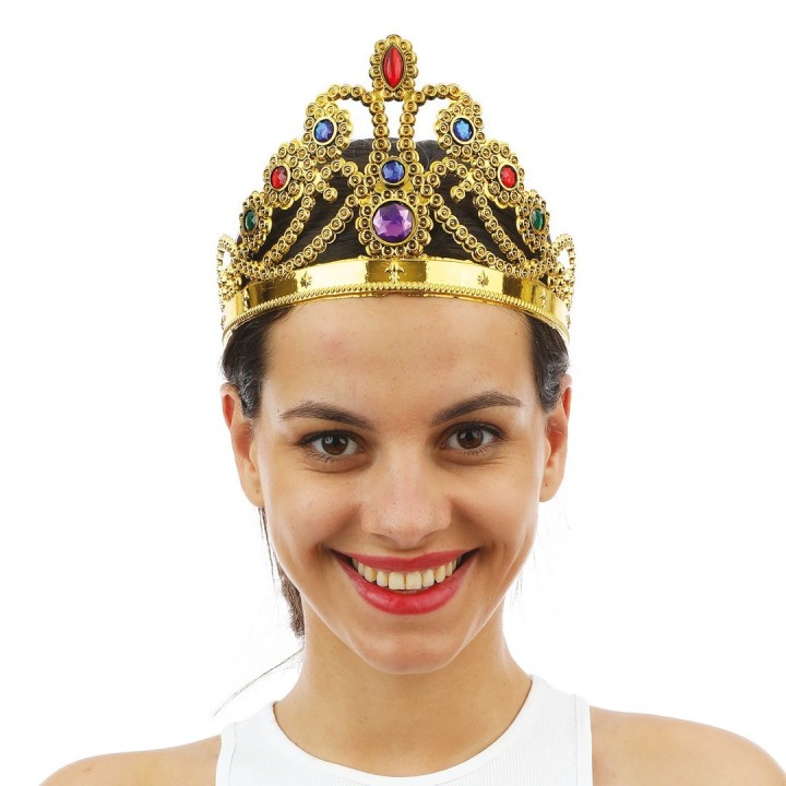 Couronne de reine or avec pierres – Accessoire déguisement