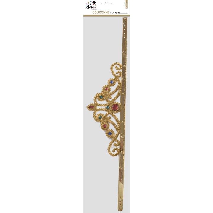 Couronne de reine or avec pierres – Accessoire déguisement