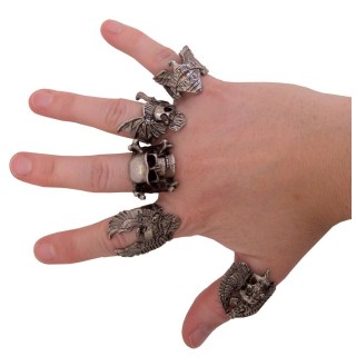 Bague biker – Accessoire déguisement rock
